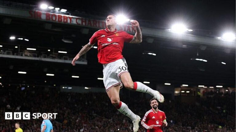 Benjamin Sesko can help Manchester United find top form after two goals in two games Sesko leaps into the air as he celebrates scoring against Sabah FK at Old Trafford