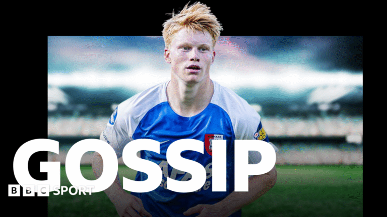Football gossip: Smit, Branthwaite, Dias, Balogun Camara, Icardi, Nmecha A graphic of Premier League players from every team in the division in 2025-26 season, with the Premier League trophy in front of them.