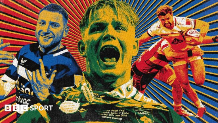Prem Rugby 2026-27 club guide: Will Northampton Saints reign again or new winners rise? Brendan Venter (left) points his finger as he talks. He is wearing a black cap, a black coat.