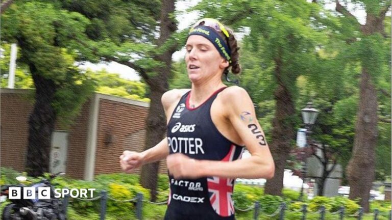 World Championship Triathlon Series: Georgia Taylor-Brown finishes runner-up to Cassandre Beaugrand to Beth Potter triathlon